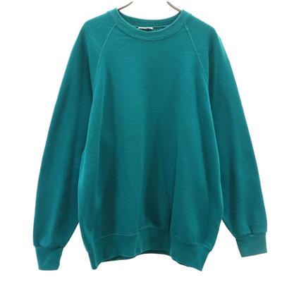 90s Old Long Sleeve Trainer Green System Men's Used