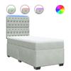 VidaXL Slatted Bed Base and Mattress Light Grey 100x200cm Velvet, Bed, Platform Bed, Panel Bed, Furniture of 3293140