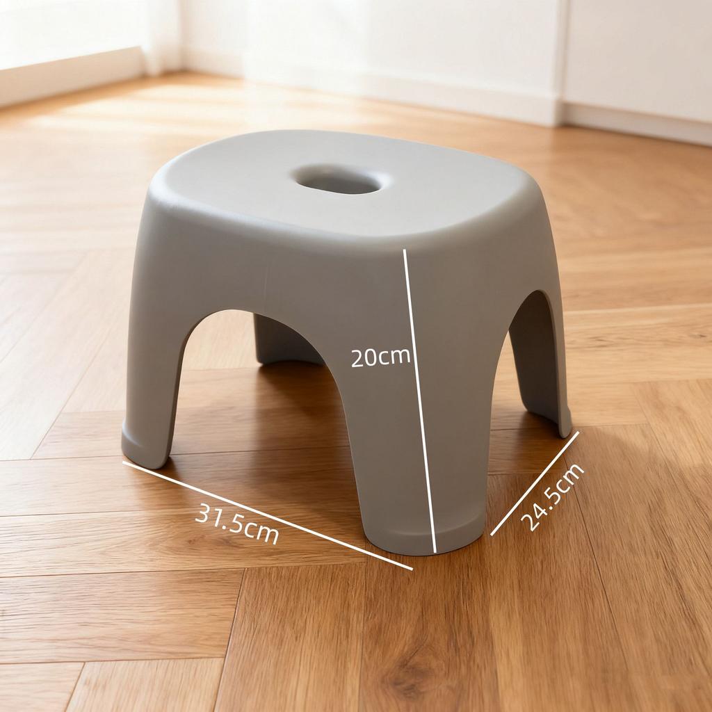 Sgabello basso robusto in plastica spessa per uso domestico, sgabello impilabile resistente per bambini, sgabello poggiapiedi per doccia da bagno, WC, cambio scarpe