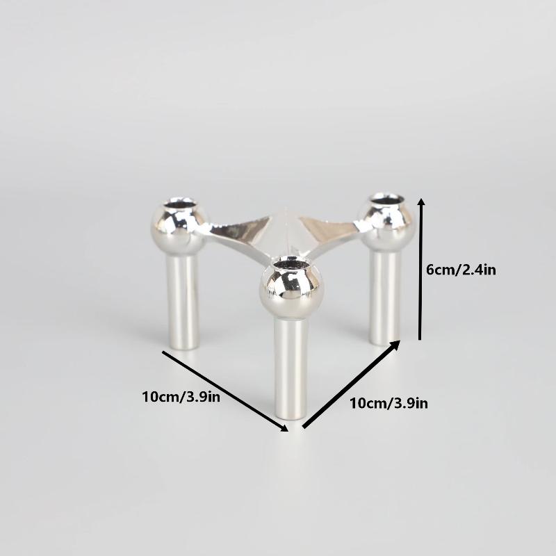 Creative 3-Leg Candle Holder Light Luxury Alloy Candelabra for Hotel, Party, Dinner & Western Restaurant Table Decor