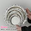 4pcs Vintage Light Luxury Style Metal Jewelry Tray Multifun Metal Cake Plate Afternoon Tea Pastry Trays Storage Plates Ornaments