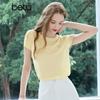 BETU Women's Rhinestone Knit Short-Sleeve Top