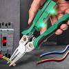 8-w-1 Ściągacz do izolacji z testerem napięcia Rękojeść antypoślizgowa Ergonomiczna konstrukcja Wielofunkcyjny obcinak do przewodów elektrycznych Narzędzie do ściągania izolacji z kabli