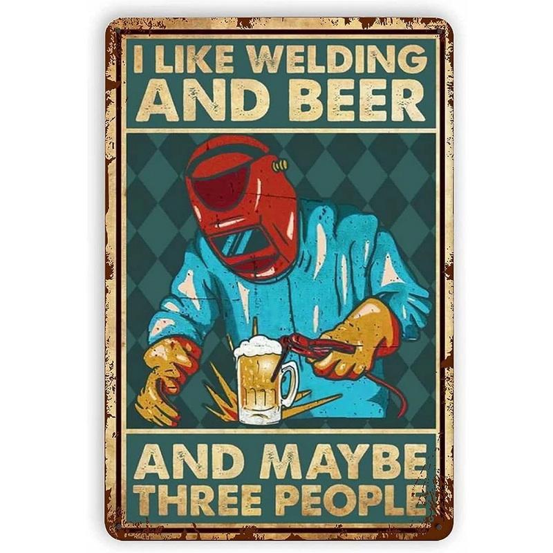 Blechschilder Kaffeebier Tee Wanddekoration Vintage Kunstposter Eisenmalerei für Man Cave Heimcafé Gartenclub B
