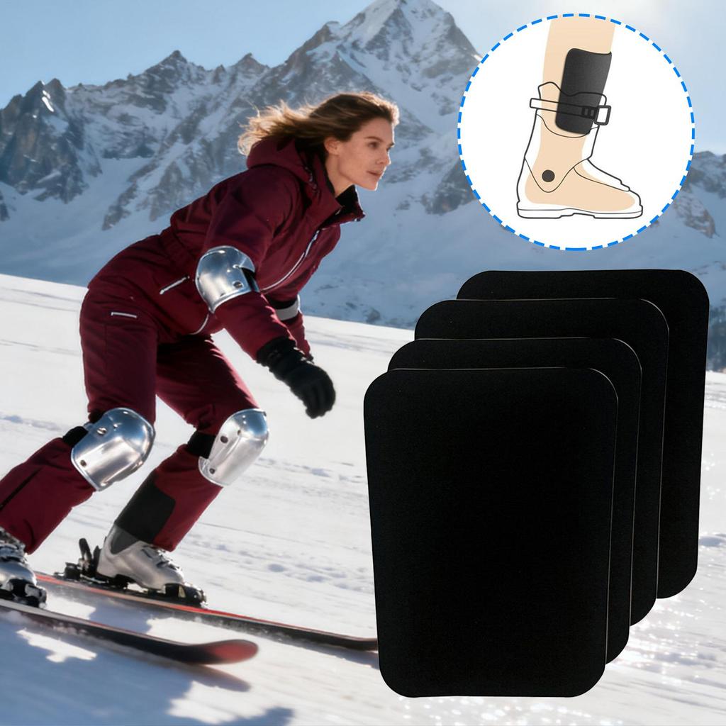 Ski Shin Guards for Men 4 Pieces Cuttable Leg Protective Gear Snowboard Shin Pads for Snowboarding Snowboarders Ski Enthusiasts