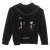 CHROME HEARTS Long Sleeve Zip Hoodie 4T Black Kid's Used