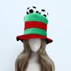 Energetic Carnival Cylindrical Green Soccer Hat Mardi Gras Jester Hat Cool Fan Cheer Prop Party Dress Ball Celebration Accessory