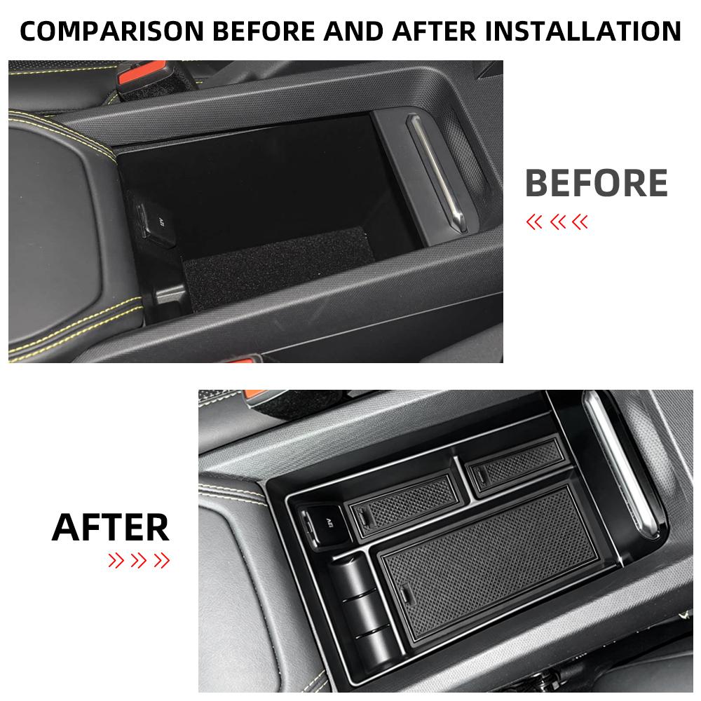 Car Armrest Box Storage Tray for Ford Mustang Mach-E 2021-2025 2026 Center Console Container Organizer Plate Holder Accessories