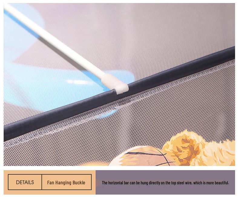 Wolnostojący Składany 3-drzwiowy Jurt Mongolski Moskitiera – Odporny na komary, 1,5m/1,8m