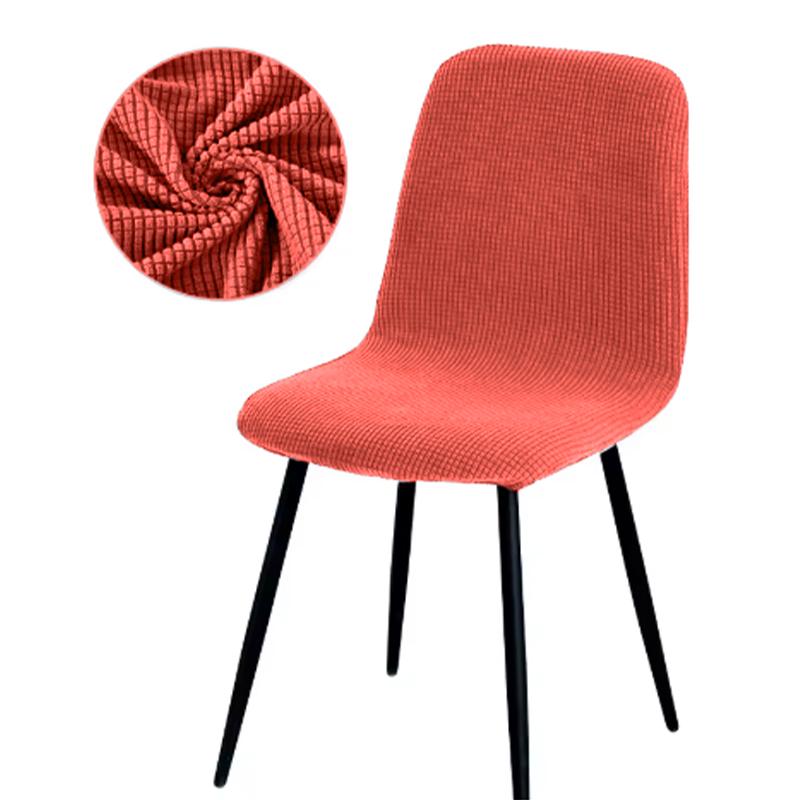 Solid Color Chair Cover Thickened Elastic Minimalist Dining Seat Cover Removable Washable Chair Slipcover Anti-dirty All Season