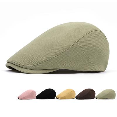 Casquette de couleur unie pour homme, chapeau de soleil, casquette avant, béret, casquette gavroche britannique pour femme