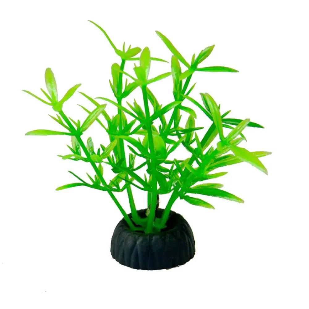 Artificial Aquarium Decorative Pvc Aquatic Plants Simulation Water Weeds Ornament Fish Tank Grass Flower Decoration Accessories
