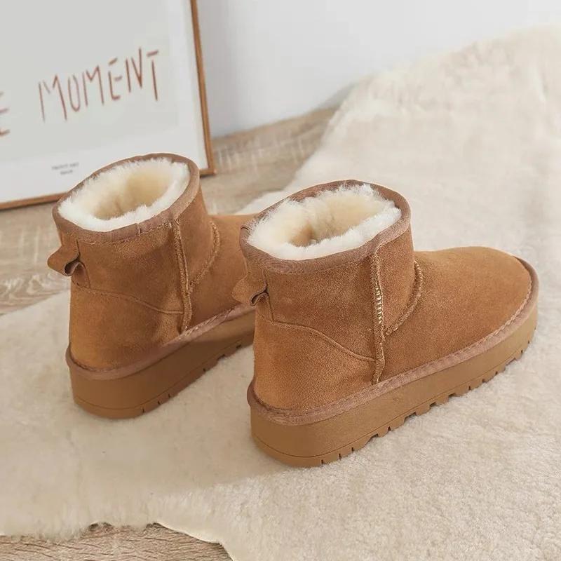 Bottes à plateforme en velours pour femmes, automne hiver, créateur, semelle souple, chaussures en coton pour femmes, bottes de neige antidérapantes à la mode, femme