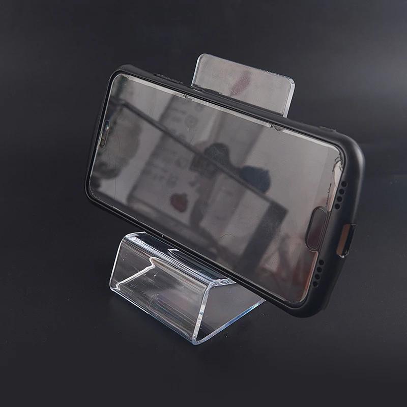 Acryl Transparenter Ständer Handyhalter Tablet Halterung Regal Fenster Tresen Display Vitrine Für iPhone Smasung Xiaomi Handy