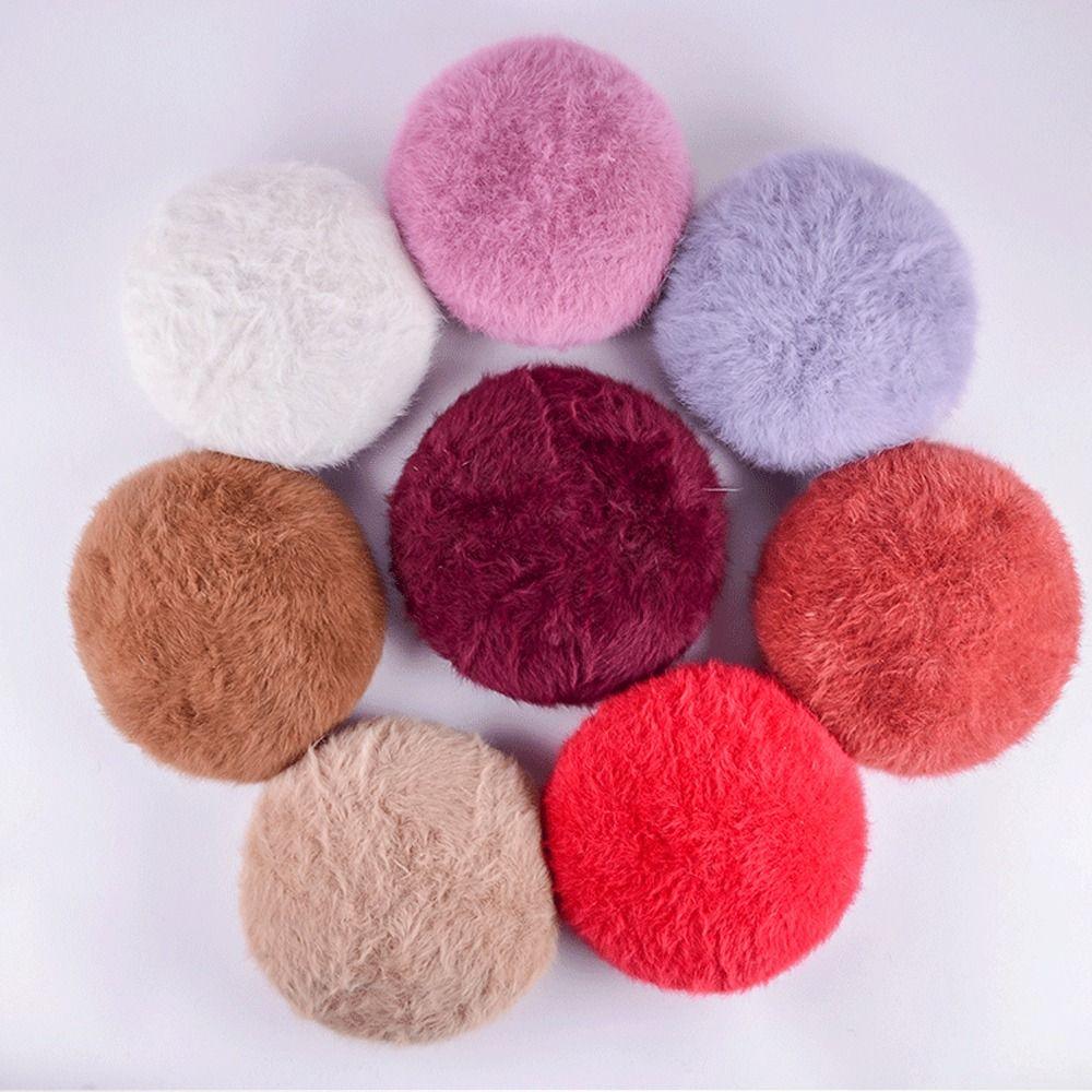Plush Beret Hat Cute Knitted Cap Korean Version Cold Cap Autumn Winter