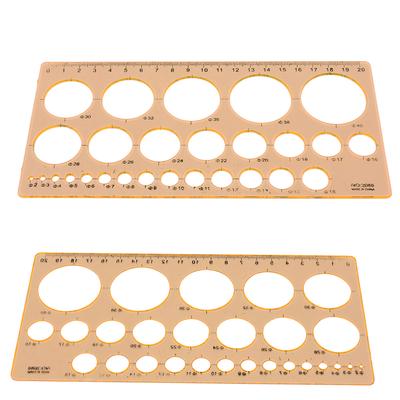 Practical Random Color Geometric Multifunctional Design Student Stationery Painting Circle Painting Supplies Round Template Ruler