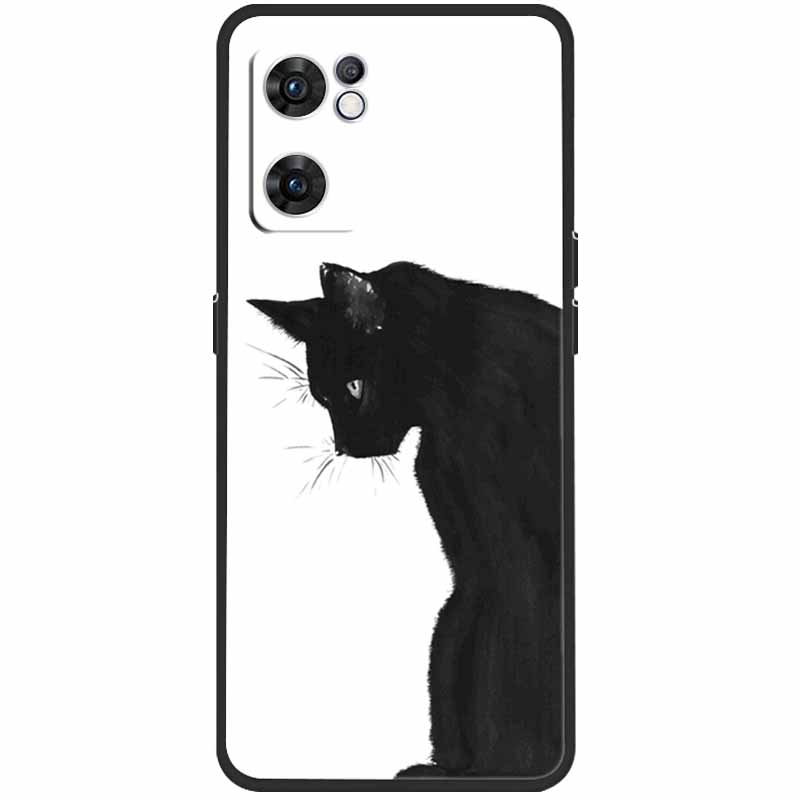Hülle für Oppo Find X5 Lite Hülle Katze Weiches Silikon TPU Rückabdeckungen für Oppo Find X5 Lite 5G Hülle CPH2371 Stoßfest Coque Fundas