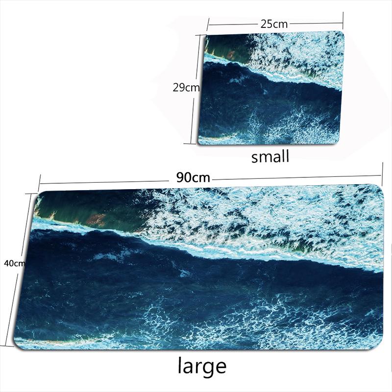 Great Waves Deskmat XXL 50X100CM Seaside Landscape Mousepad Desk Accessories Office Rugs Large Pads Computer TableMat Mouse Pad