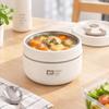 Portable Soup Container with Silicone Sealing Rings, Buckle Lid, and Fold-Down Handle, Leak Proof Hot Food Jar for Outdoor Picnics, Camping, School