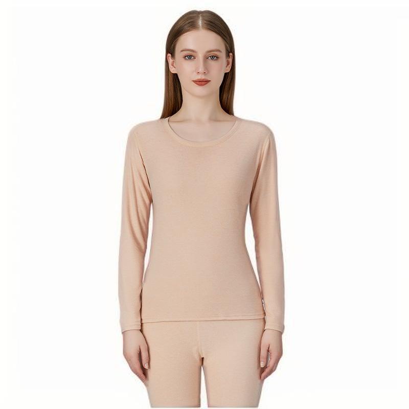 Men's and Women's Wool Silk Thermal Underwear Set – Warm, Thick, Velvet-Lined, Autumn Pants for Couples