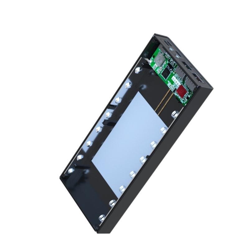 8x18650 Battery Storage Box PD Quick Charge Power Bank Case Support Wireless Charging/Quick Charging Functions