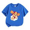 Kids Boys Girls 100% Cotton Crew Neck Short Sleeve T-Shirt, Adorable Flying Cartoon Puppy Print Casual Soft Summer Tee for Little Children Daily Wear
