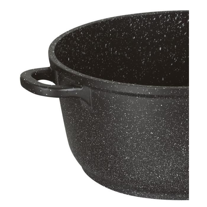 Faitout Ø 36 Cm "Façon Pierre" + Couvercle En Verre + 2 Maniques Silicone - PRADEL EXCELLENCE - PREMIUM - Compatible Tous Feux.