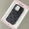 Schwarze Schleifen-Aufdruck Handyhülle Für iPhone 17 16 15 14 Plus 13 12 11 Pro Max 17 Air X XR XS Korea Mädchen Hülle Silikon Weiche Hülle