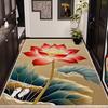Lotus Flower Waterproof Anti-Slip Entry Mat - Crystal Velvet Hallway Runner