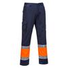 Two-tone Combat Trousers with Reflective Detail E049 PORTWEST L Yellow/Navy