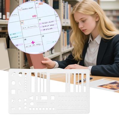 Journal Stencils Time Saving Journaling Supplies Drawing Ruler Accessories For Crafts Diary Lists Dotted Scrapbook Stamps