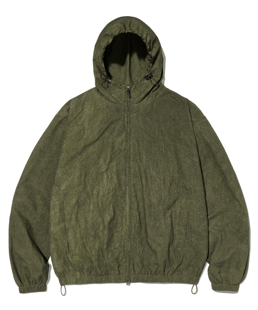 Filluminate Crease Washed Windbreaker - Khaki