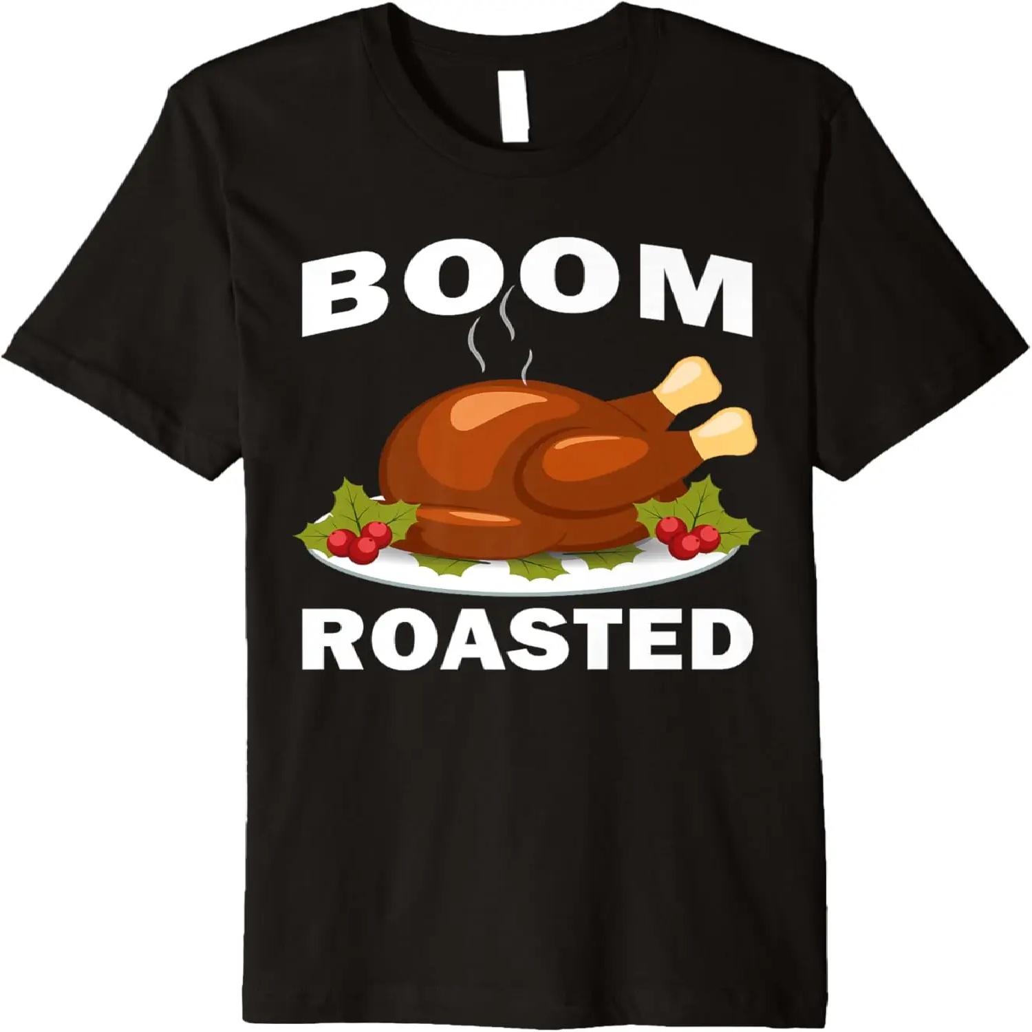 Бум Жареная Смешная Индейка День Благодарения Премиальная Футболка S