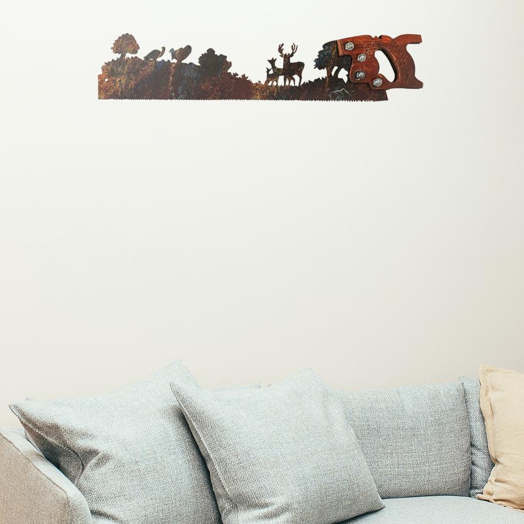 Father's Day Unique Gift Metal Art Tree Wall Decor Rustic Look Hanging Ornament