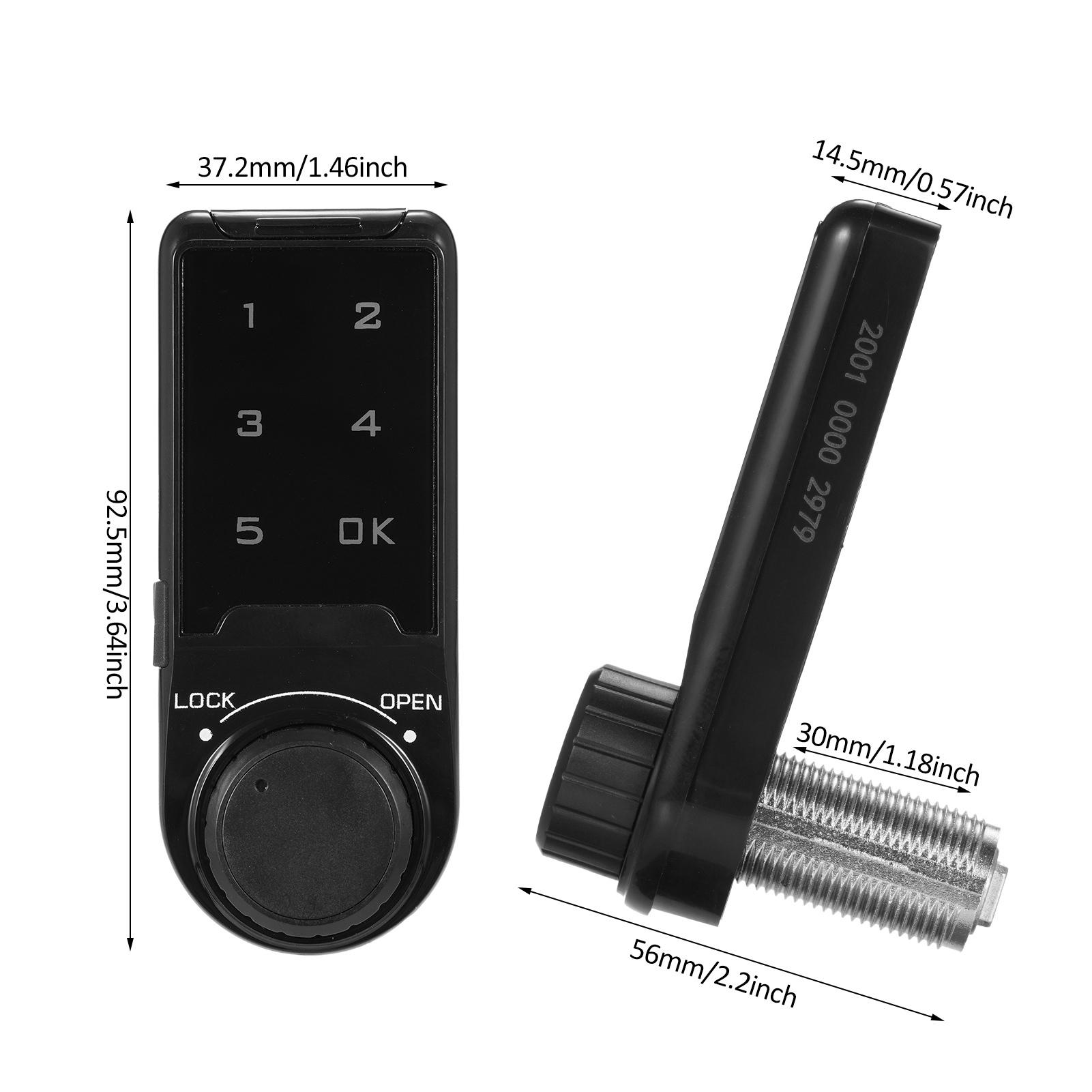 

T9 Intelligent Touch Screen Combination Lock Plastic Panel Combination Lock Drawer Combination Lock Locker Lock чёрный