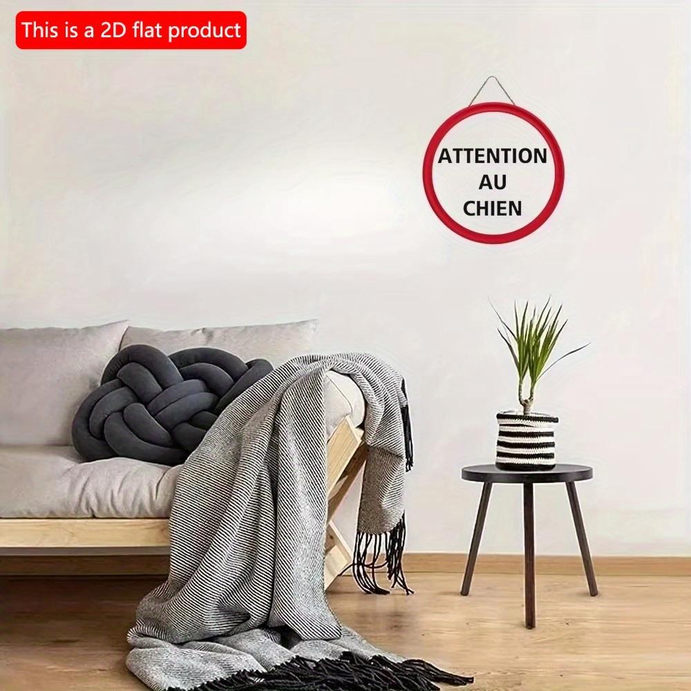 1pc 2d Flat Round Wooden Sign - 20cm No Trespassing On Private Road Warning Video Surveillance Wall Poster Board Courtyard Rigid Safety Sign
