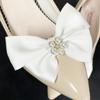 2 Pcs Women Removable Charms Shoe Decoration Shoes Buckle Bowknot Pearl Shoe Clips