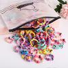 100Pcs/bag High Elasticity Hair Rope Candy Color Bamboo Joint Hair Ring for Kids Girls
