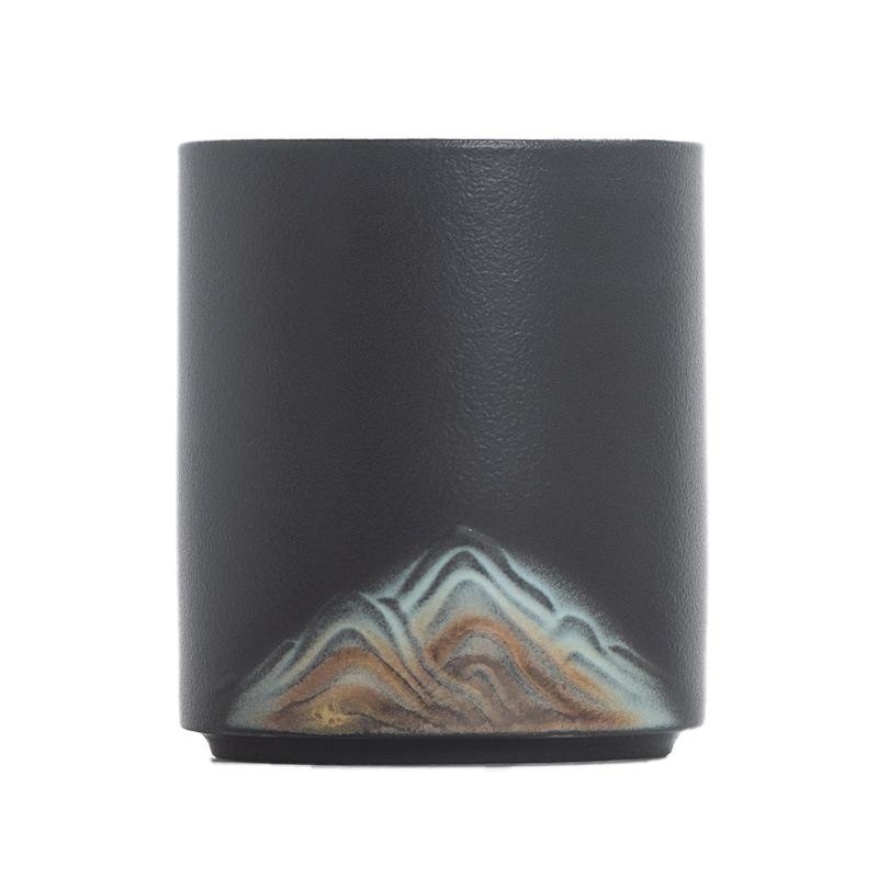 Yuanshan čajová miska Guochao keramická retro mistrovská miska lehký luxus ručně malovaný šálek na čaj čajová souprava jeden šálek high-end držák na pera