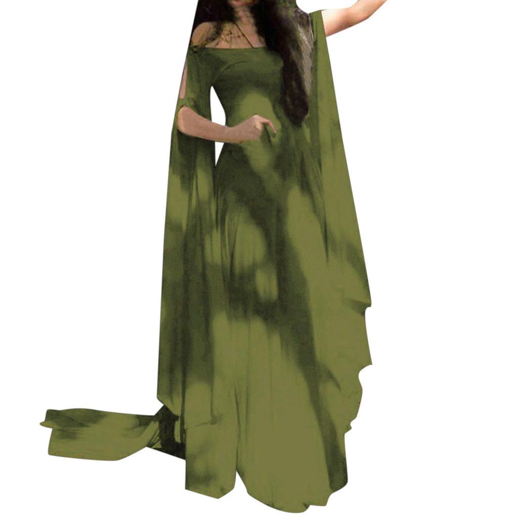 ქალთა რეტრო Cosplay Vintage Party Club ელეგანტური კაბა Maxi Dress