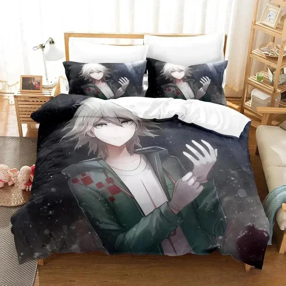 Neues Danganronpa V3 Bettwäsche-Set Bedrucktes Bettset mit Kissenbezug Bettdeckenbezug Weiche Queen-King-Size-Bettwäsche Zuhause
