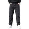 Herren High-Stretch Übergröße Lässige Straight-Leg Loose-Fit High-Waist Jeans