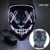 LED Luminous Halloween V for Vendetta Mask - Black Ghost Face Party Prop