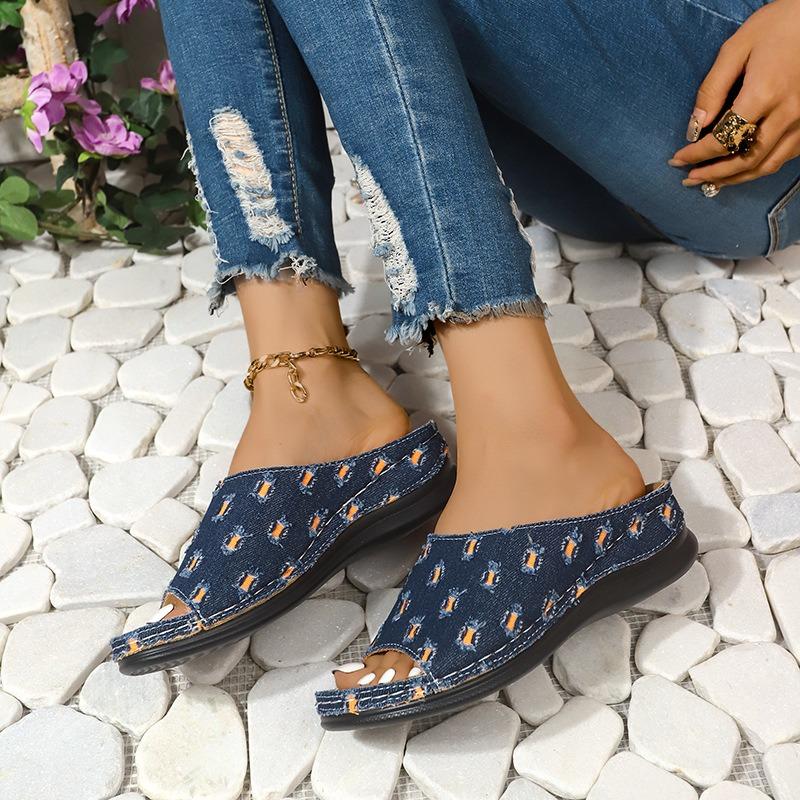 Nuove Pantofole da Donna Estive con Zeppa e Plateau Sandali Peep Toe Bocca di Pesce Taglia Grande Colorate Eleganti