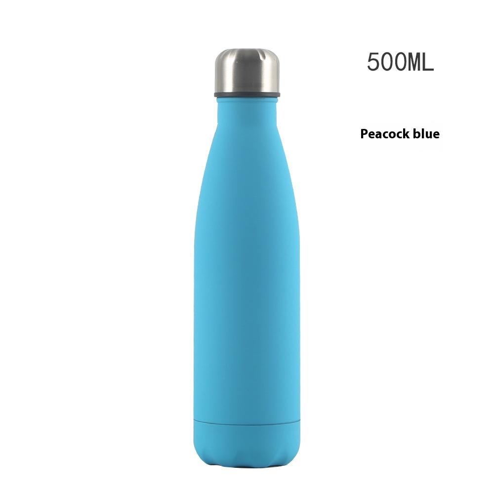 500ml doppelwandiger Edelstahl-Isolierbecher, Cola-Flasche mit großem Fassungsvermögen, Sport-Wasserbecher
