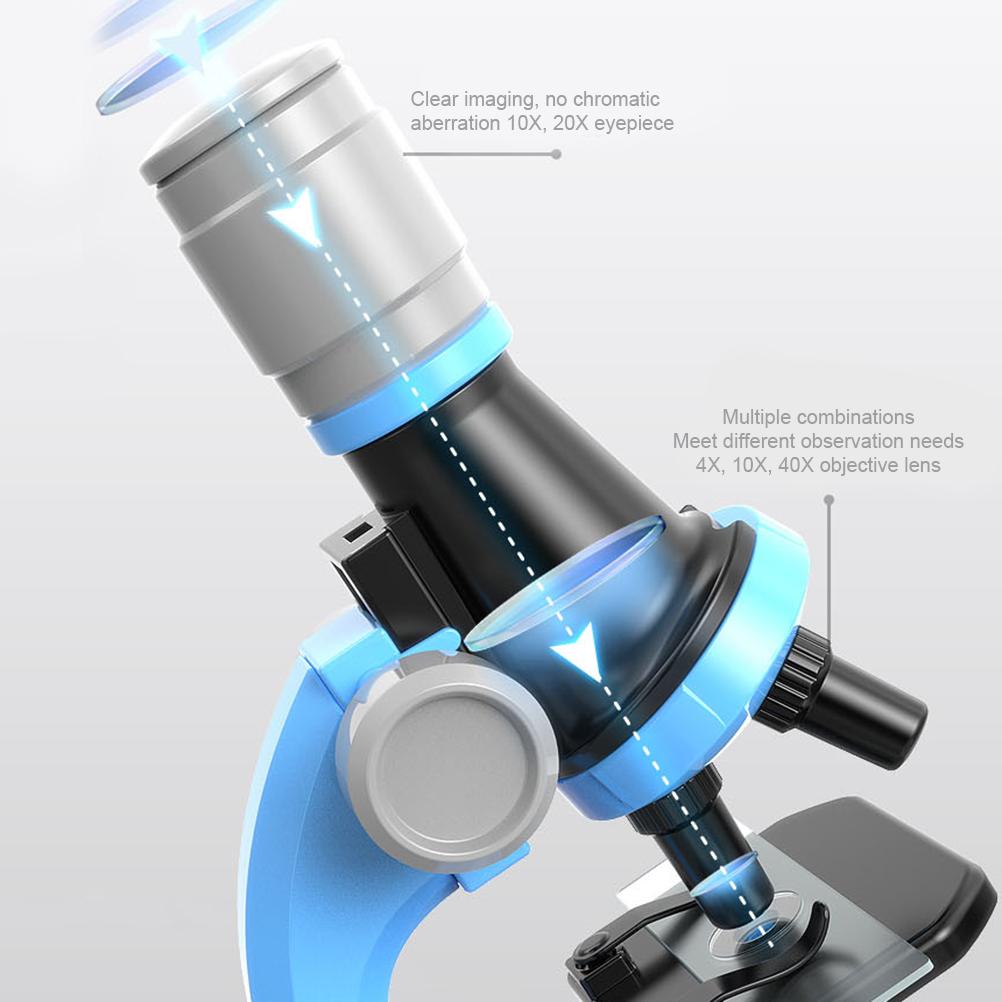 Kit Microscop pentru Copii 100X 400X 1200X Microscop pentru Studenți pentru Începători Kituri de Știință Educațional