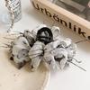 Elegant Chiffon Bow Hair Claw Clamp New Large Hair Crab Barrettes Vintage Hairpins For Women Print Hair Accessories Ornament