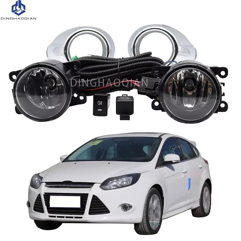 1 set Fog Lights Headlight For Ford Focus 3 2012 2013 2014 Fog Lamp Cover Grill Bezel Front Bumper Fog Light