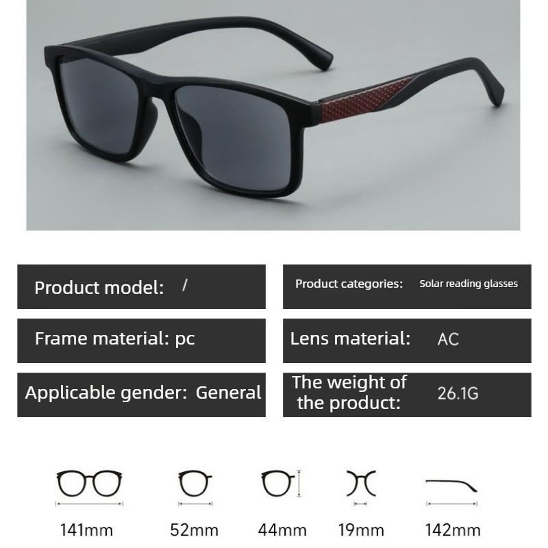 Occhiali da Sole Presbiopia Stile Sportivo Diottria Fino a +4.0 Montatura Quadrata Classica Occhiali da Sole per Donna Lente Grigia Occhiali da Esterno per Uomo
