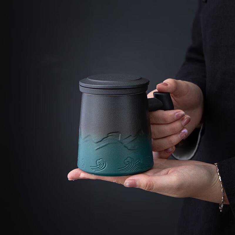 Ceramic Tea Infuser Mug with Lid
